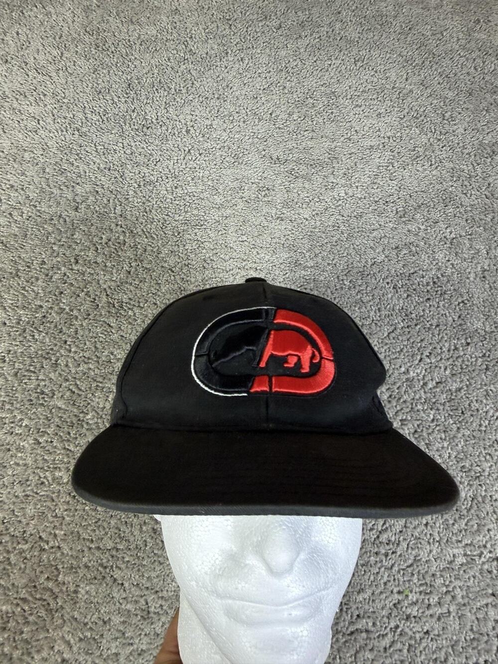 Ecko Unltd. Hat Cap Snap Back Mens One Size Black Embroidered Logo Adjustable